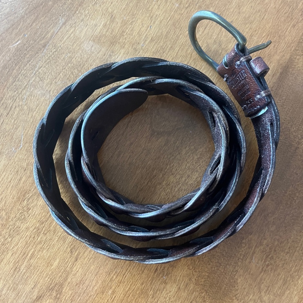HOLLISTER Genuine Leather Braided Belt